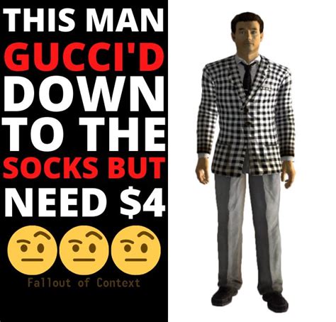 gucci down to the socks genius|gucci socks meme.